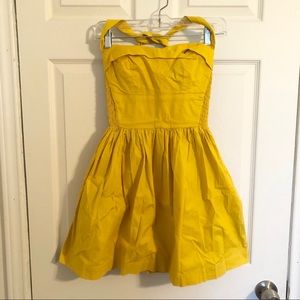 Trashy Diva Solid Yellow Trixie Mini Dress - XS